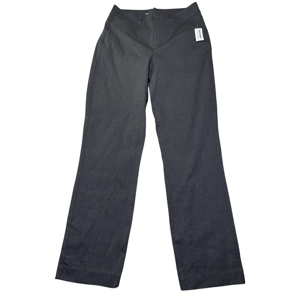 NWT Old Navy Pants Womens 6 Tall Gray High-Rise Pixie Straight Twill Dress Work